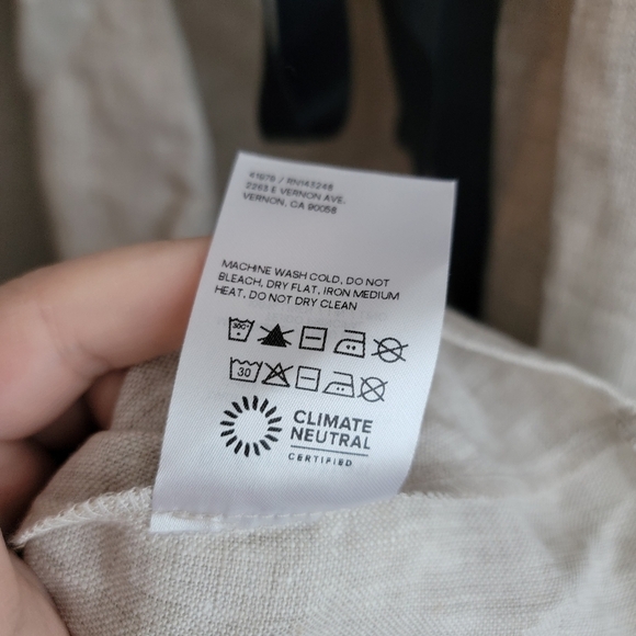 Reformation Miles Linen Dress in Oatmeal size L NWT - Picture 8 of 9